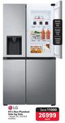LG 611Ltr Non-Plumbed Side-By-Side Fridge GC-J257SLR 