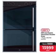 Defy 700mm Gemini Thermofan Double Oven DBO768 