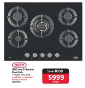 Defy 900mm 5-Burner Gas Hob DHG 905 