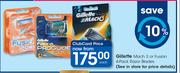 Gillette Mach 3 Or Fusion 4 Pack Razor Blades-Each