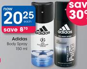 Adidas Body Spray-150ml Each
