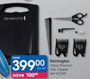 Remington Value Titanium Hair Clipper Set HC335-Per Set