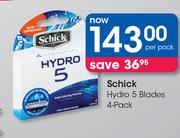 Schick Hydro 5 Blades 4 Pack-Per Pack