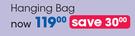 Clicks Men's Charcoal Black & White Hanging Bag-Each