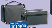 Clicks Men's Charcoal Black & White Hanging Bag-Each