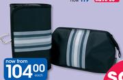 Clicks Guy Pinot Men's Black & Grey Striped Hanging Bag-Each