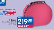 Clicks Cerise Round Hard Vanity Bag-Each