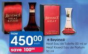 Beyonce Heat Eau De Toilette-50ml Or Heat Kissed Eau De Parfum-50ml Each