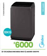 Midea 18Kg Top Loader W/Machine MAE180-2404TPS 22-331