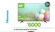 Hisense 58" UHD 4K Smart Television 23-759