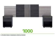 Brazil (Headboard & Pedestal) B/Suite (2 Boxes) 8-479
