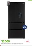 Defy 492L NET French BLK Onyx Eco + WD Fridge DFF440 20-579 