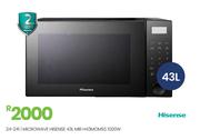 Hisense 43L MIR 1000W Microwave H43MOMSS 24-241