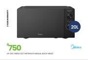 Midea 20L Manual Black Microwave Oven MM20 24-246