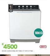 Defy 18Kg T/T WHT W/Machine DTT180 22-281