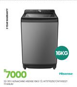 Hisense 16Kg Titanium T/L W/Machine WT5T1625DT/WTX1602T 22-301