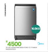 Midea 10.5Kg T/L Titanium W/Machine MA200W105/G 22-341