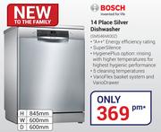 Bosch 14 Place Silver Dishwasher SMS46M100Z
