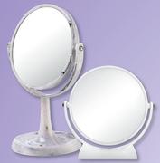 Clicks 2 Way Plastic Standing Mirror Marble Look
