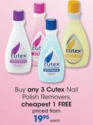 Cutex Nail Polish Removers-Each