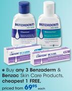 Benzaderm & Benzac Skin Care Products-Each