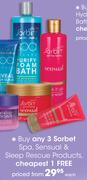 Sorbet Spa, Sensual & Sleep Rescue Products-Each