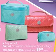 Sorbet Cosmetics, Toiletry Or Vanity Bags-Each