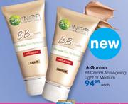Garnier BB Cream Anti-Ageing Light Or Medium-Each