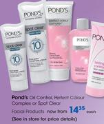 Pond's Oil Control, Perfect Colour Complex Or Spot Clear Facial Products-Each