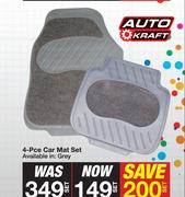 Auto Kraft 4 Pce Car Mat Set-Per Set