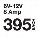 Auto Kraft Battery Chargers 6V-12V 8 AMP-Each