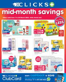 Clicks : Mid-Month Savings (07 March - 20 March 2024 While Stocks Last)