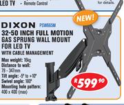 Dixon 32-50 Inch Full Motion Gas Sprung Wall Mount For LED TV With Cable Managment PSW665M