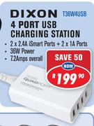 Dixon 4 Port USB Charging Station T36W4USB