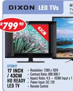Dixon 17"/43cm HD Ready LED TV STY0417