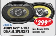 Jebson 400W 6 x 9" 4 Way Coaxial Speakers JB694135