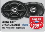 Jebson 300W 6 x 9" 2 Way Speakers YW69232