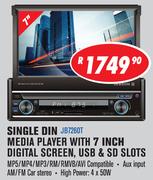 Jebson Single Din Media Player With 7 Inch Digital Screen, USB & SD Slots JB7260T