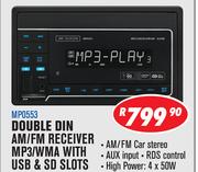 Dixon Double Din AM/FM Receiver MP3/WMA With USB & SD Slots MP0553