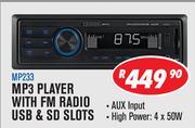 Dixon MP3 Player With FM Radio USB & SD Slots MP233