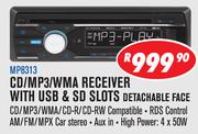 Dixon CD/MP3/WMA Receiver With USB & SD Slots Detachable Face MP8313