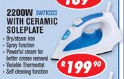 Amber Steam Iron 2200W With Ceramic Soleplate SW710322