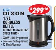 Dixon 1.7Ltr Cordless Kettle Brushed Stainless Steel Finish SLD221