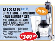 Dixon 3 In 1 Multi Function Hand Blender Set HB-718S
