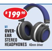 Jebson Over Ear Stereo Headphones 40mm Driver M1