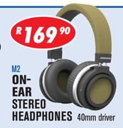 Jebson On Ear Stereo Headphones 40mm Driver M2