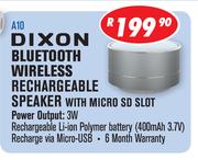 Dixon Bluetooth Wireless Rechargeable Speaker With Micro SD Slot A10