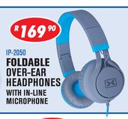 Foldable Over Ear Headphones With In Line Microphone IP-2050