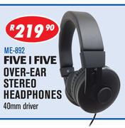Five I Five Over Ear Stereo Headphones 40mm Driver ME-892