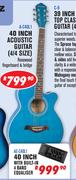 Sanchez 40 Inch Acoustic Guitar 4/4 Size A-C40L1